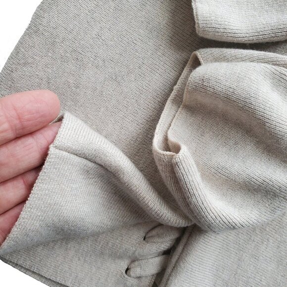 J. Jill Oatmeal Color Flat Knit Oversized Sweater with Back Detail Size XS - Picture 8 of 16